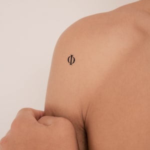 Tatuaje temporal Phi en mayúsculas (conjunto de 3)