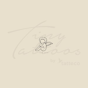 Tiny Faceless Cherub Temporary Tattoo (Set of 3)