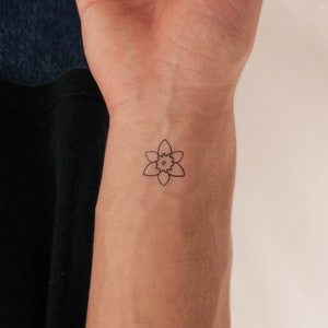 Narzisse Narzisse Temporäre Tattoo (3er Set)