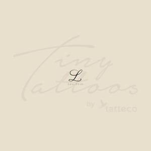 Tatuaje temporal con la letra L (juego de 3)
