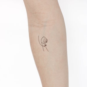 Tatuaggio Temporaneo Linguaggio dei Segni J (Set di 3)