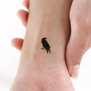 Crow Temporary Tattoo (Set of 3)