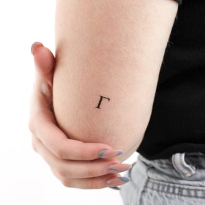 Tatuaje temporal gamma en mayúsculas (conjunto de 3)