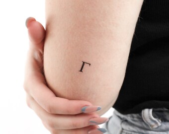 Tatuagem temporária gama maiúscula (conjunto de 3)
