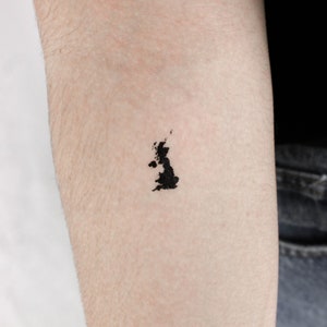 Tatouage temporaire de carte du Royaume-Uni (lot de 3)