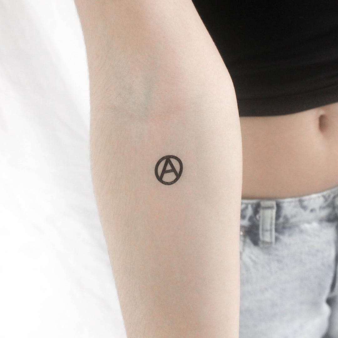 Anarchy Simple Anarchy Symbol Temporary Tattoo (set of 3) - Etsy