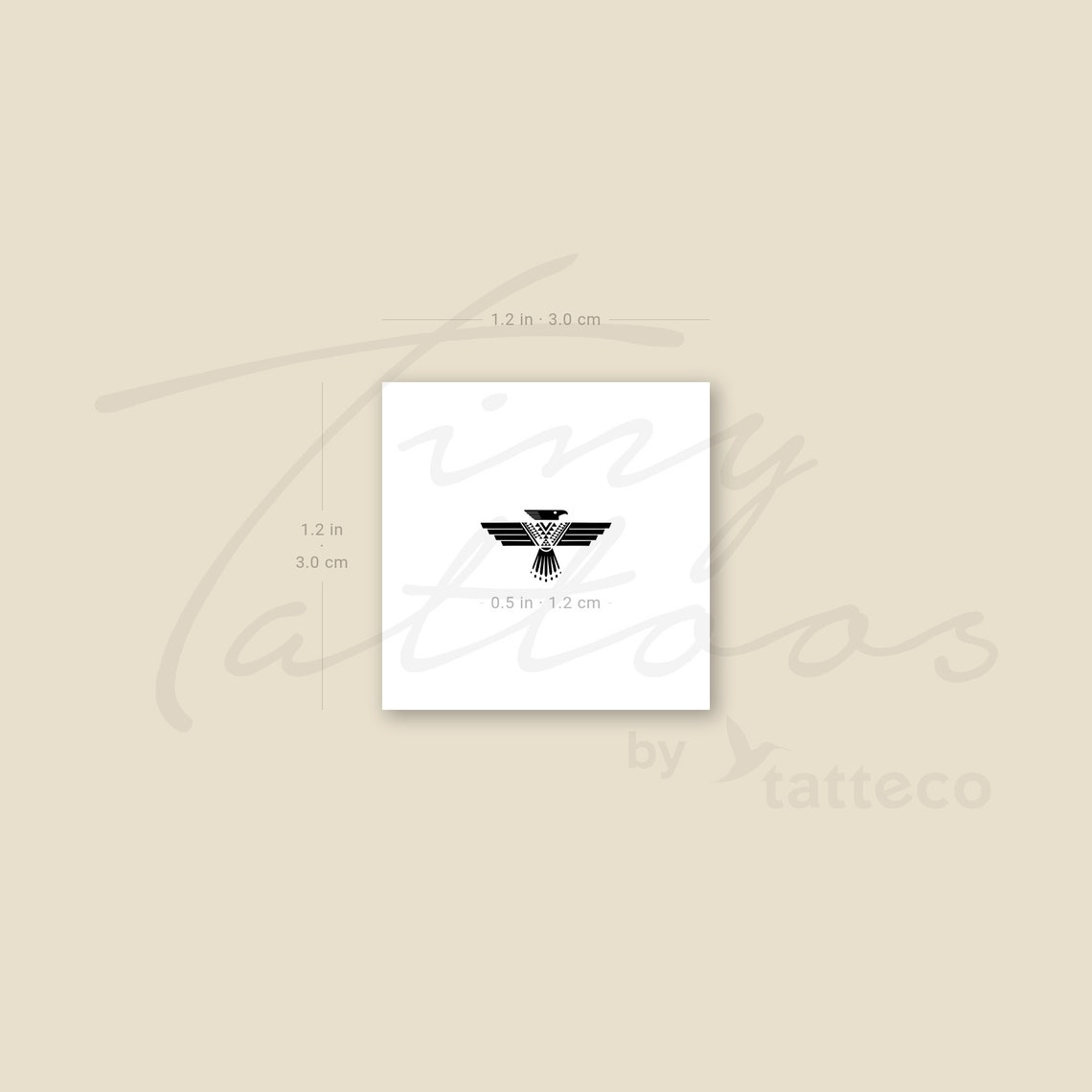 Tiny Thunderbird Temporary Tattoo (set of 3) - Etsy