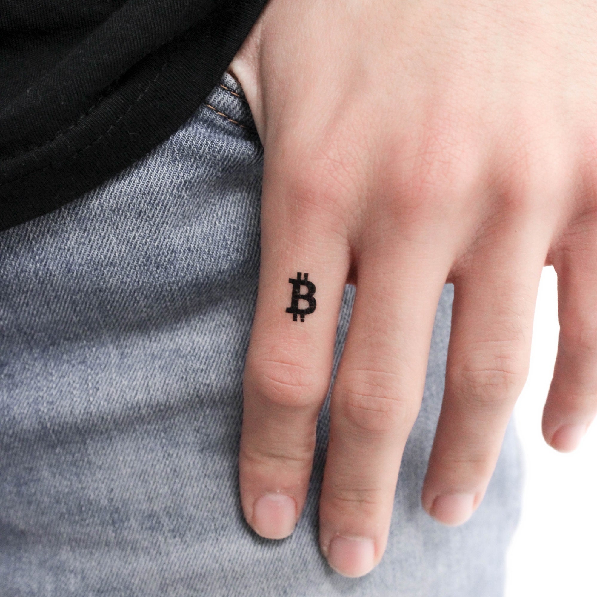 Tiny Bitcoin Symbol Temporary Tattoo (set of 3) - Etsy