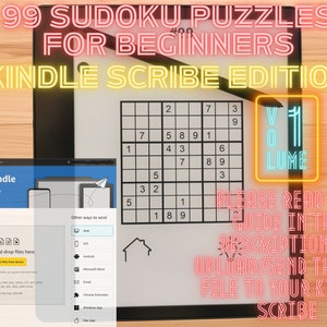 99 Sudoku for Beginners Volume 1: Easy Sudoku Entertainment Puzzle eBook Interactive .pdf Format for Kindle Scribe and reMarkable2