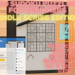 99 Sudoku for Beginners Volume 2: Easy Sudoku Entertainment Puzzle eBook Interactive .pdf Format for Kindle Scribe and reMarkable2