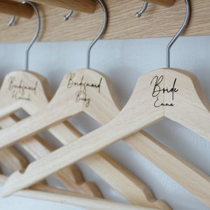 Personalised Hangers, Bridal Dress Hanger, Wedding Dress Hanger, Bridesmaid Hangers, Bridesmaid Gift Ideas