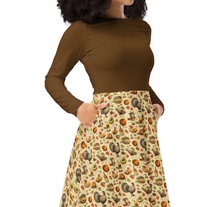 Autumn Thanksgiving Dress, Thanksgiving Theme Dress, Miss Frizzle Thanksgiving, Autumn Dress, Thanksgiving Dinner Dress, Turkey Dress