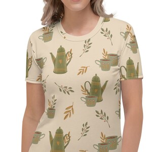 Theeliefhebber damesshirt, cadeau voor koffieliefhebber, theekopshirt