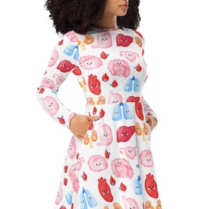 Body Organs Dress, Homeschool, Science Fair Outfit, Science Teacher Outfit, Science Teacher Gift, School Teacher Dress, Scientist Dress