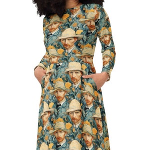 Van Gogh Dress, Vincent Van Gosh Clothes, Dress for Artist, Dresses for Art Teacher, Painter Dress, Painter Gift