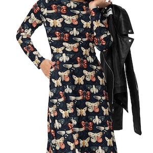 Abito Goblincore, Outfit per gli amanti delle falene, stile stregonesco, falene dei tarocchi