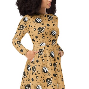 Celestial Dress, Galaxy Dress, Adult Space Dress, Woman Dress, Planet Dress, Planets, Teacher, Miss Frizzle, Frizzle Dress, Solar System
