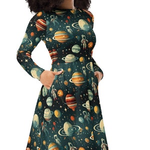 Planets and Space Dress, Outer Space Dress, Astronaut Party Dress
