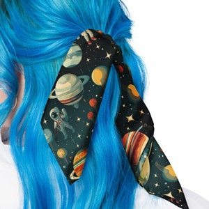 Out Space Bandana, Space Themed Hair Scarf