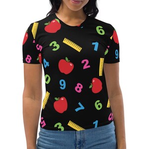 School Supplies Tshirt for Women, Teacher Tee, Elementary School Teacher
