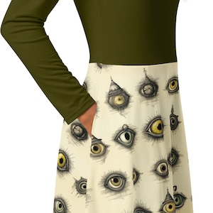 Vestido Eyeball, Ilustrações Eyeball Estilo Vintage, Weirdcore
