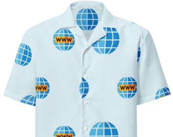 Computer Science Hawaiian Shirt, Programmer, Technology Class, Data Science, Oversized Camp Collar