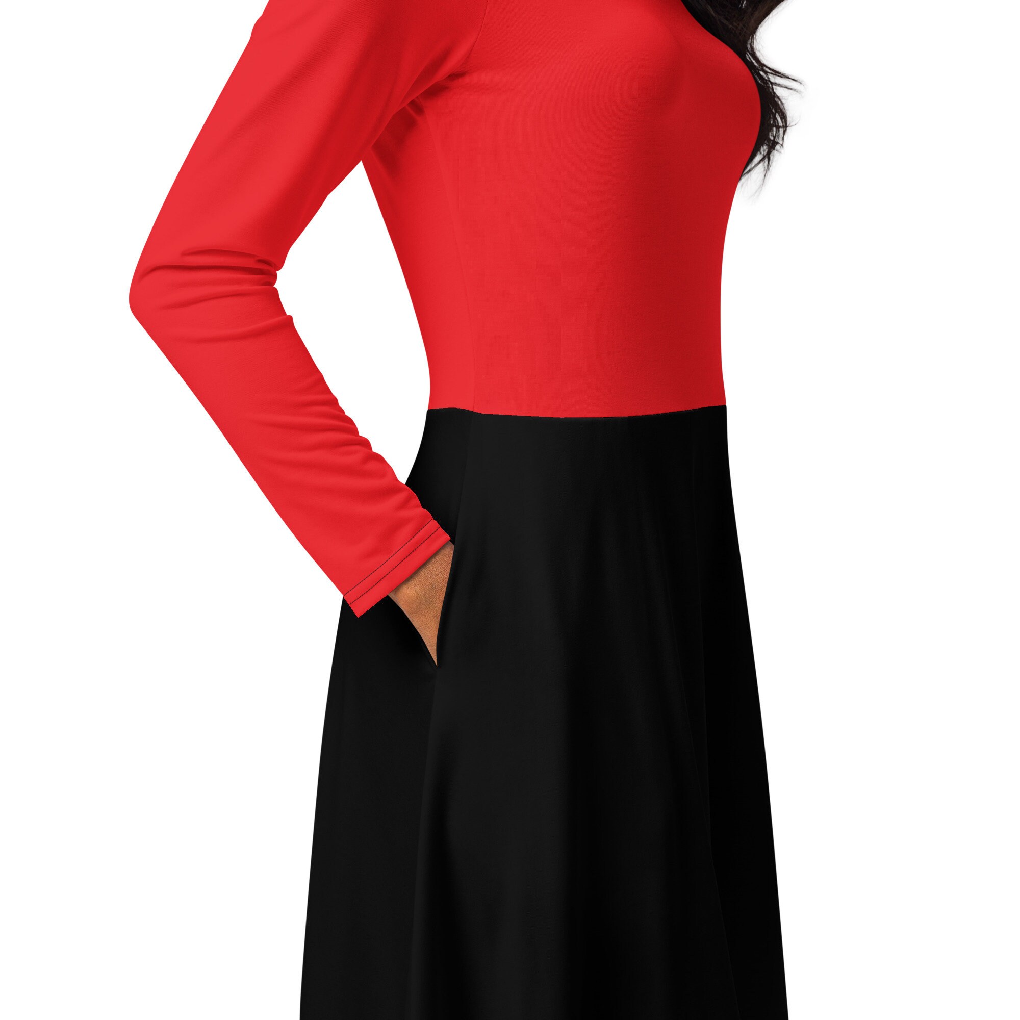 Red and Black Dress, Witch Dress, Halloween Costume Dress, Black Party Dress, Halloween Dress, Black Midi Dress, Black Dress, Black and Red