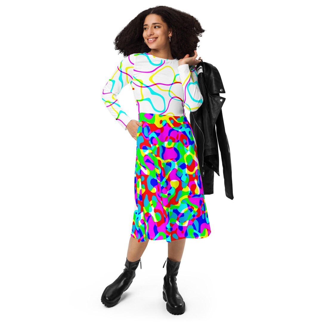 Retro 90 s Dress Psychedelic Dress Beachy Dress Y2K Dress Etsy retro-90-s-dress-psychedelic-dress-beachy-dress-y2k-dress-etsy