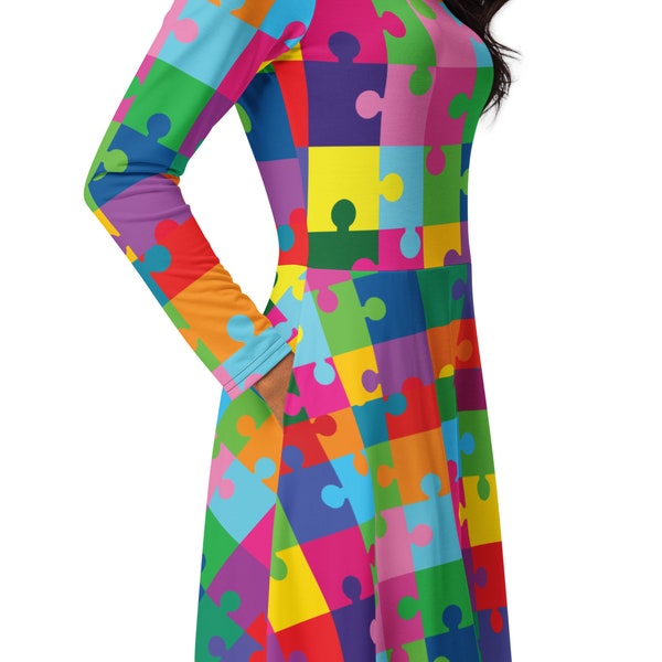 Jigsaw Puzzle Dress Etsy