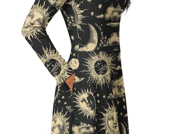 Celestial Dress, Starry Dress, Space Dress, Witchy Dress, Zodiac Dress