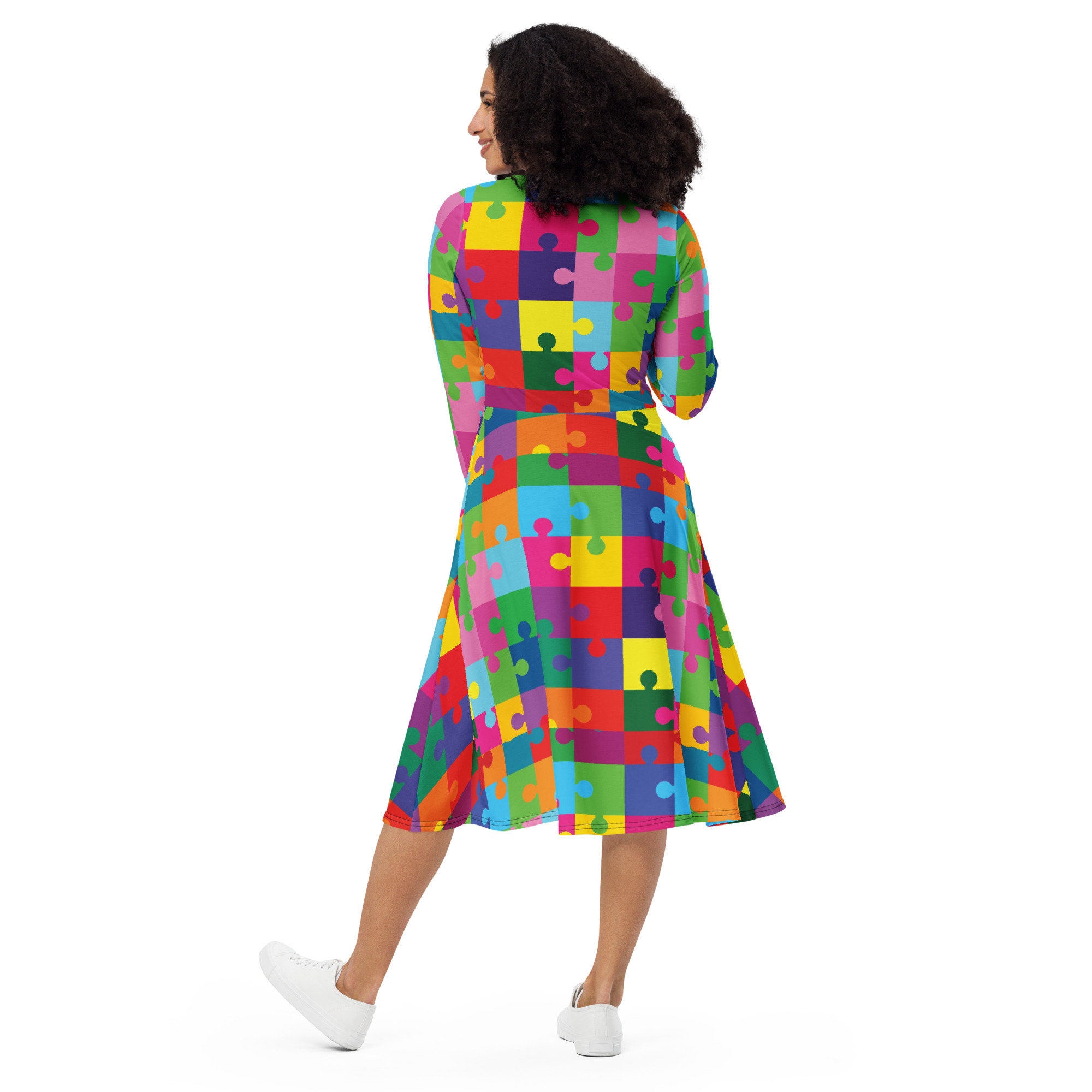 Puzzle Lover Dress Jigsaw Puzzle Dress Jigsaw Puzzle Dress Etsy Canada