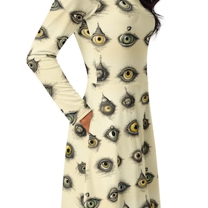 Eyeball Dress, Weirdcore Dress, Weirdcore Clothes, Quirky Dress