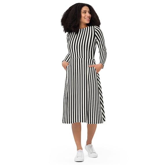 costume black and white striped dress Amazon.com: Katrina Van Tassel Costume Black & White Striped Dress  Halloween Gothic Steampunk Victorian Renaissance Pirate Dress XS :  Clothing, Shoes & Jewelry