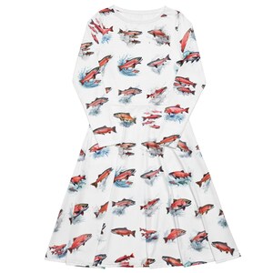 Salmon Dress, Biology Teacher, Biology Gifts, Teacher Dress, Elementary Teacher Dress, Kindergarten Teacher Dress