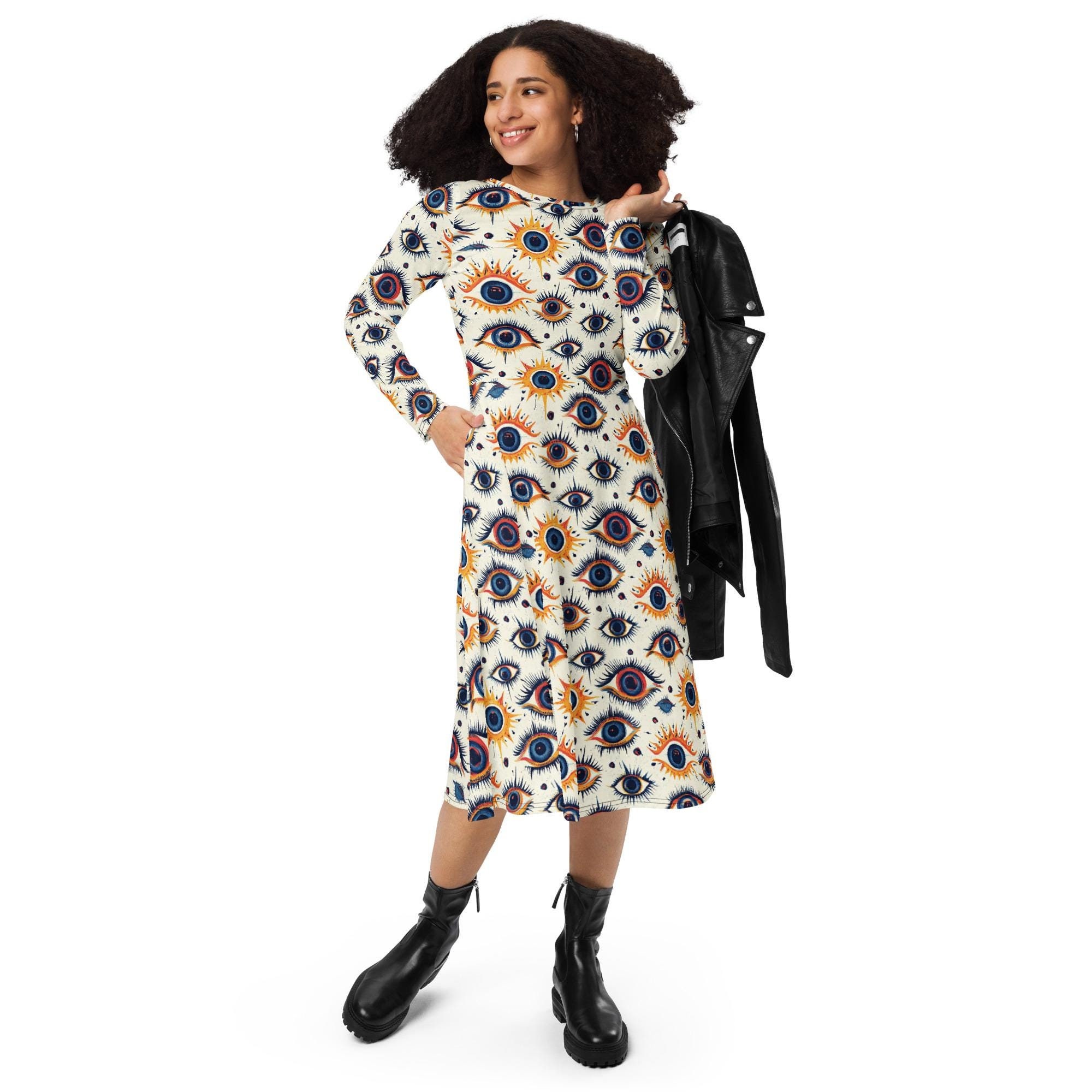 Eyeball Dress, Weirdcore Dress, Quirky Dress, Weirdcore Aesthetic, Eyeball Theme