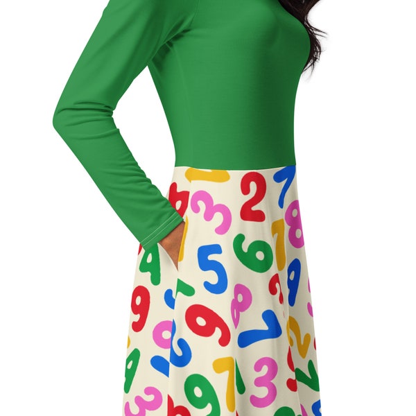 Numbers Teacher Dress, Math Teacher Dress, Kindergarten Teacher Dress, Preschool Teacher, Pre-K Teacher Dress, Numbers Dress