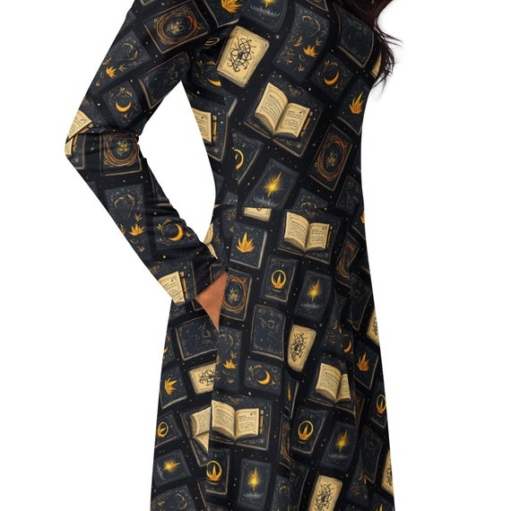 Spell Book Dress, Witchy Dress, Witchy Vibes, Grimoire Dress, Dress for Witches, Witch Dress