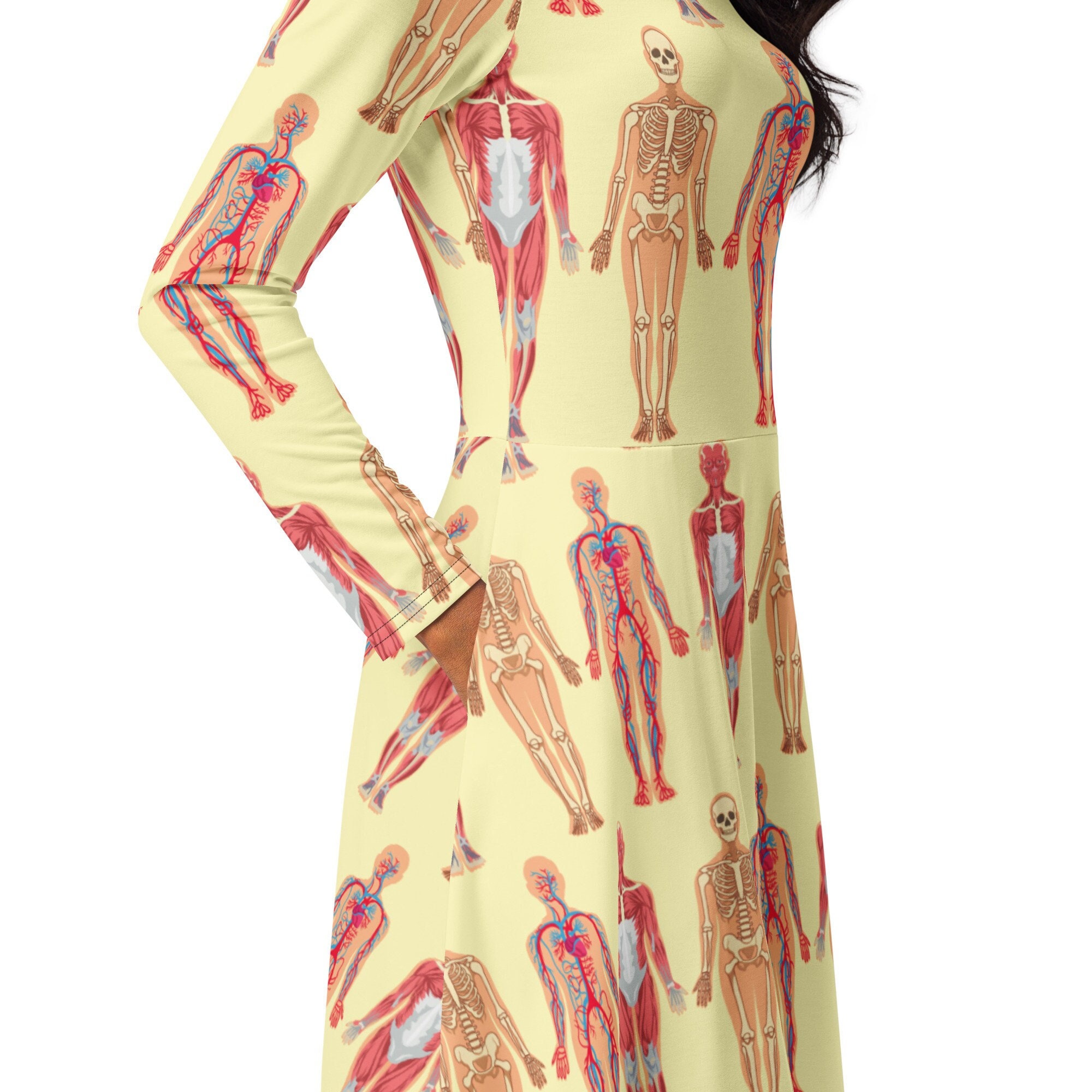 anatomy dresses for ladies Anatomy Dress, Biology Teacher Dress, Circulatory System, Human Body,  Muscles and Bones, Educational Dress, Teacher Dress, Fun Class Outfit