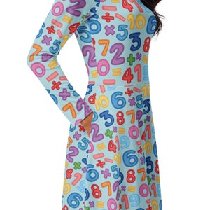 Lustiges Zahlen Kleid, Kleid für Mathelehrer, Frühkindliche Bildung