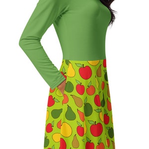 Apple Dress, Farm Fresh, Autumn Dress, Cute Fall Dress, Autumn Teacher Dress, Apple Picking Dress, Apple Anatomy, Apple Life Cycle