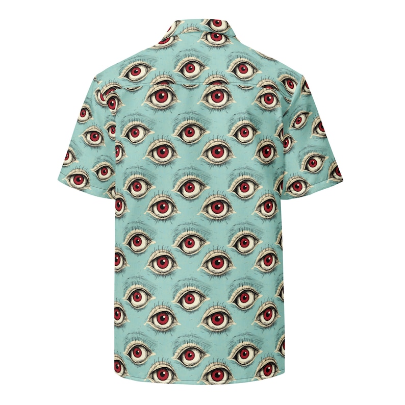 Eyeball Shirt, Goblincore Hawaiian Shirt, Weirdcore Shirt, Funky Shirt, Quirky Teacher Outfit