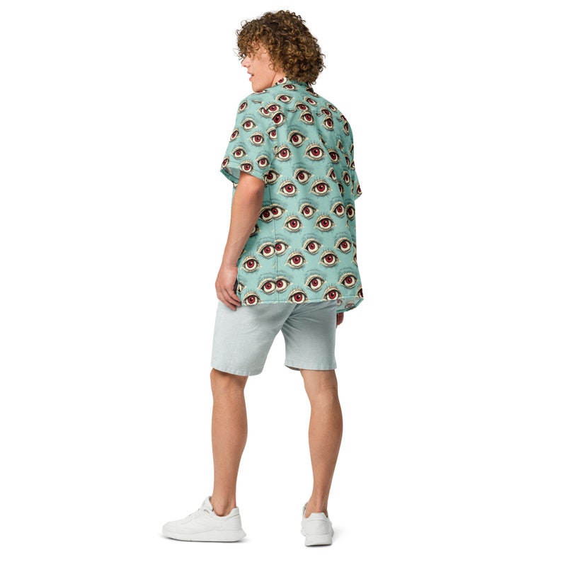 Eyeball Shirt, Goblincore Hawaiian Shirt, Weirdcore Shirt, Funky Shirt, Quirky Teacher Outfit