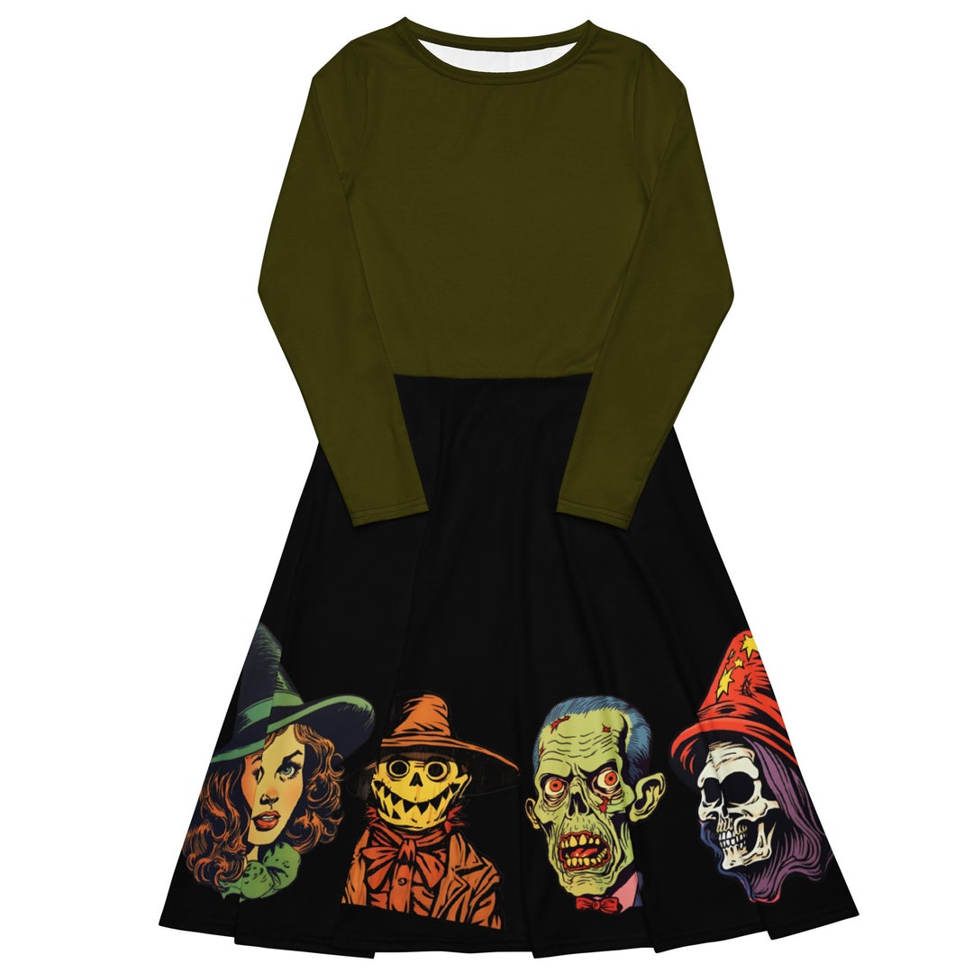 Women's Halloween Horror Nightmare Printed Dress main image 0