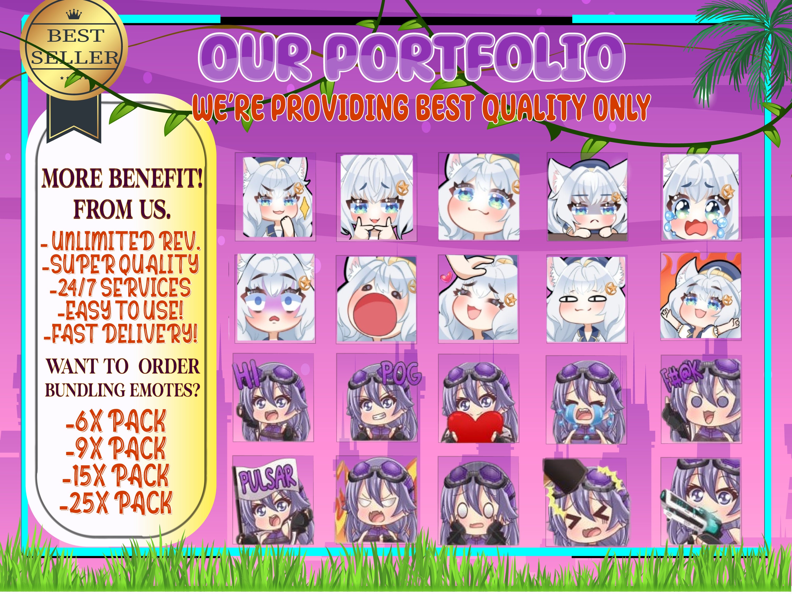 9x Custom Animated Emotes Emojis Sub Emotes for Your Twitch - Etsy