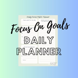 Daily Focus Habit Planner