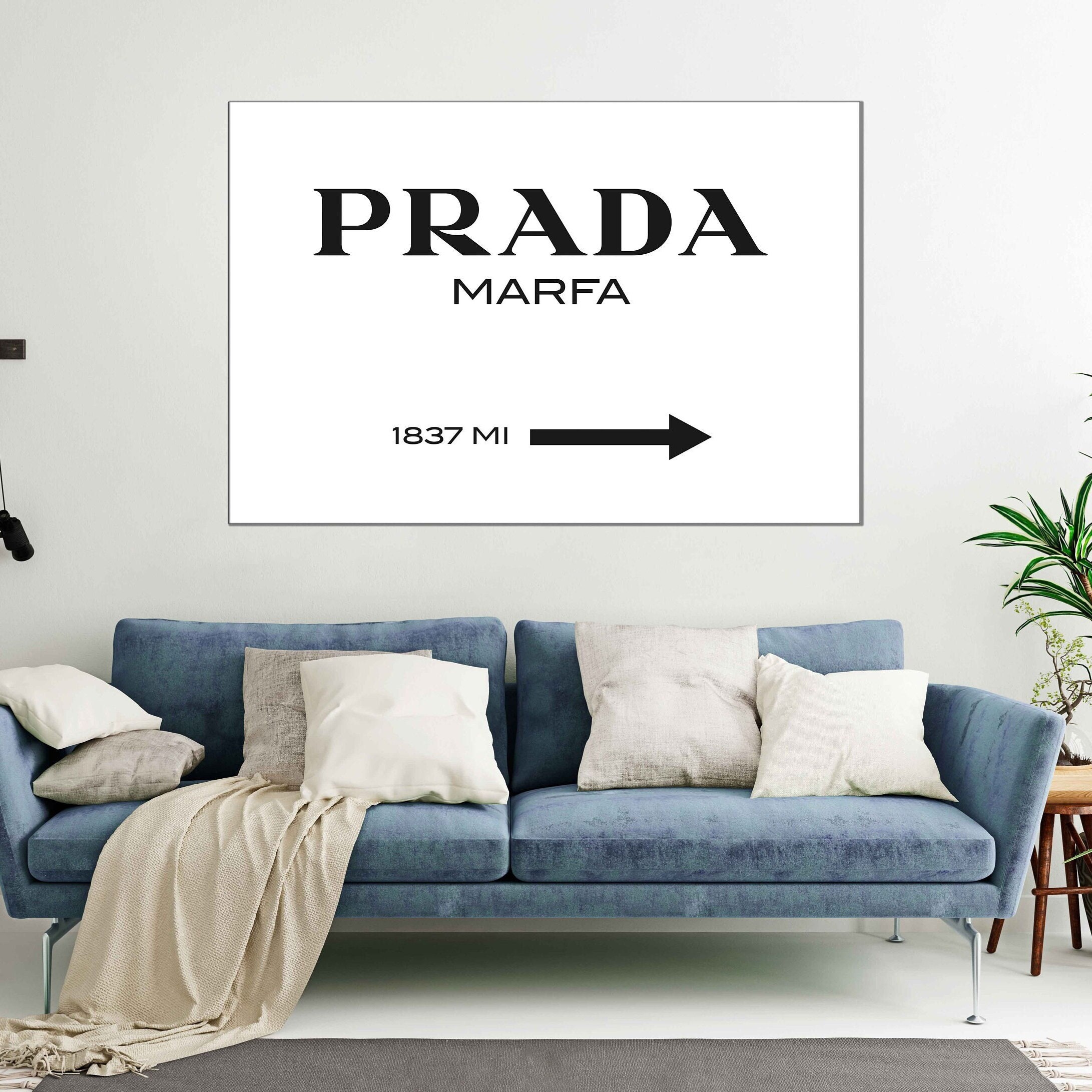 Acheter Tableau sur toile Citation colorée de Prada Marfa