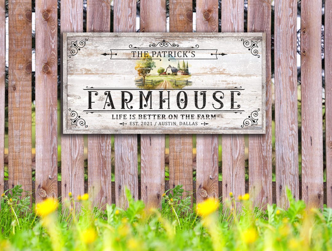 Custom Farmhouse Sign Metal Wall Art Rustic Metal Wall Decor ...