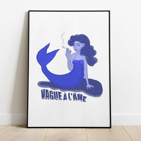 Illustration Print Sirène A4