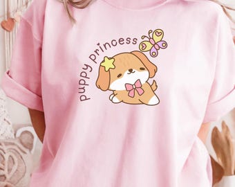 Camiseta de princesa cachorro Kidcore, camisetas de regresión de edad, ropa Agere, Babycore, Littlespace, cachorro, Cutecore, regalo para su cachorro, regalos de regresión de mascota.