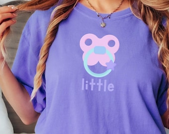 Camiseta Little One Agere, Camiseta Paci Age Regression, Roupas Littlespace Agere, Presentes Babycore, Roupas Kidcore, Camiseta Little Space Adult Chupeta